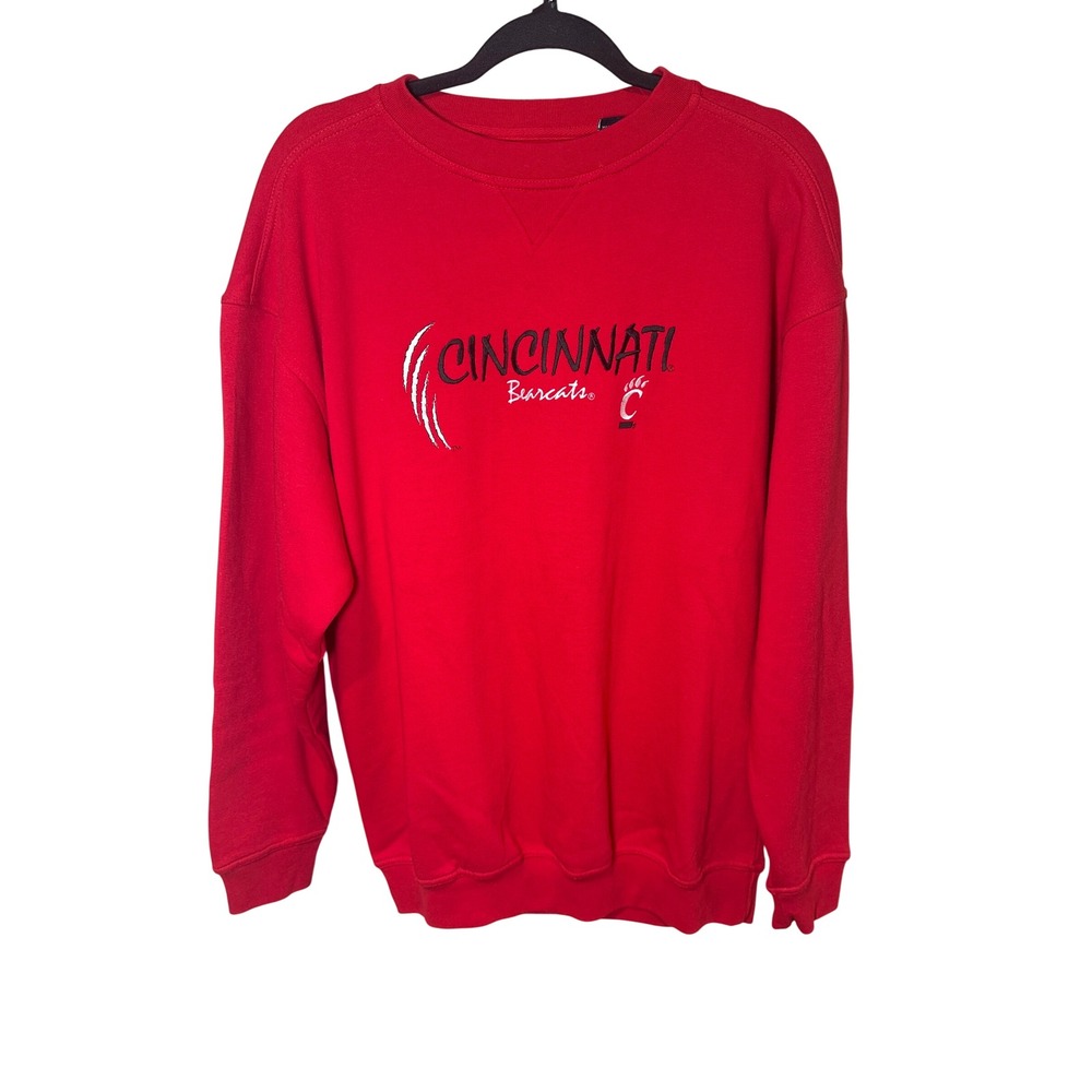 Vintage Cincinnati Bearcats Crewneck Sweatshirt Red Size Large Crable Sportswear